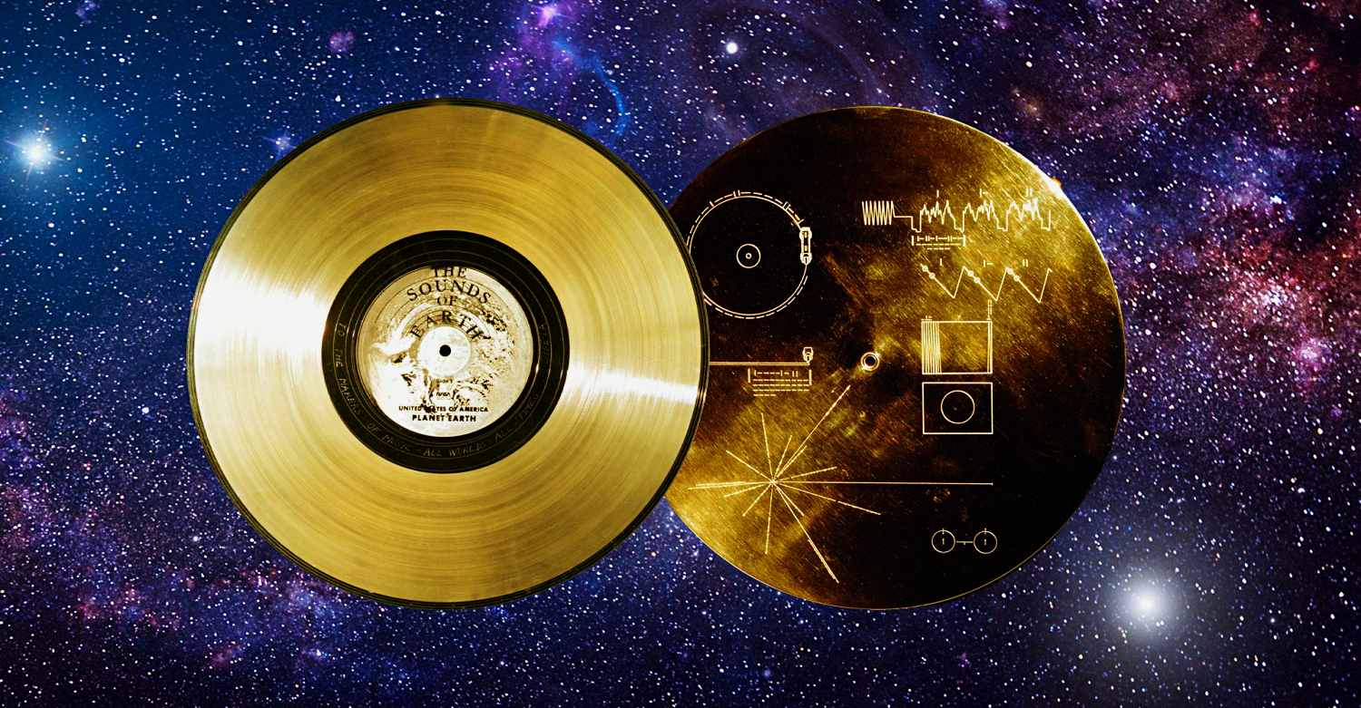 Позолоченный диск, закрепленный на корпусе «Вояджера».