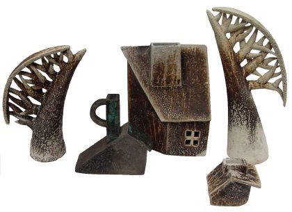 2009 год, шамот, глазури, обвара, выс. 37, 28, 27, 19, 10 см Керамика Анатолия Концуба