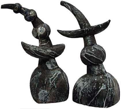 2010 год, шамот, глазурь, выс. 47, 46 см Керамика Анатолия Концуба