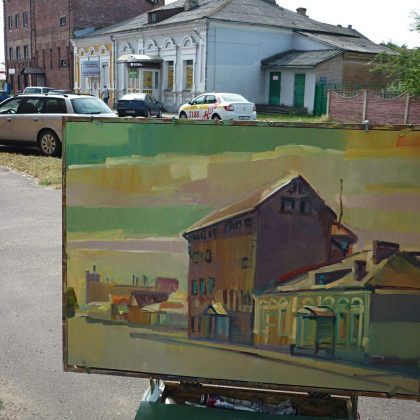 Уроженец Петергофа Сергей Павлович Лебехов, пленэрный живописец. август 2022 Уроженец Петергофа Сергей Павлович Лебехов, пленэрный живописец.