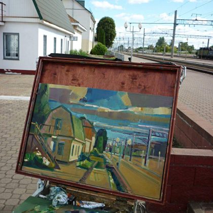 Уроженец Петергофа Сергей Павлович Лебехов, пленэрный живописец, август 2022 года Уроженец Петергофа Сергей Павлович Лебехов, пленэрный живописец.