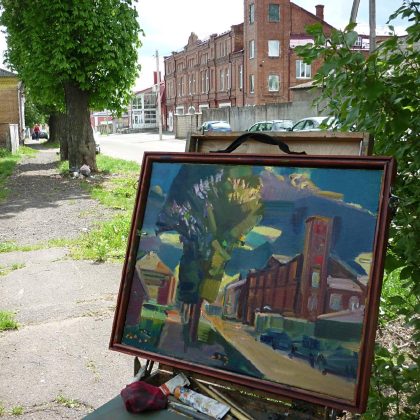 Уроженец Петергофа Сергей Павлович Лебехов, пленэрный живописец, август 2022 года Уроженец Петергофа Сергей Павлович Лебехов, пленэрный живописец. 2022 год