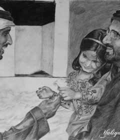 Shaikh Mohammad with Shaikh Hamdan Bin Mohammad and Shaikha Jalila Bint Mohammad.